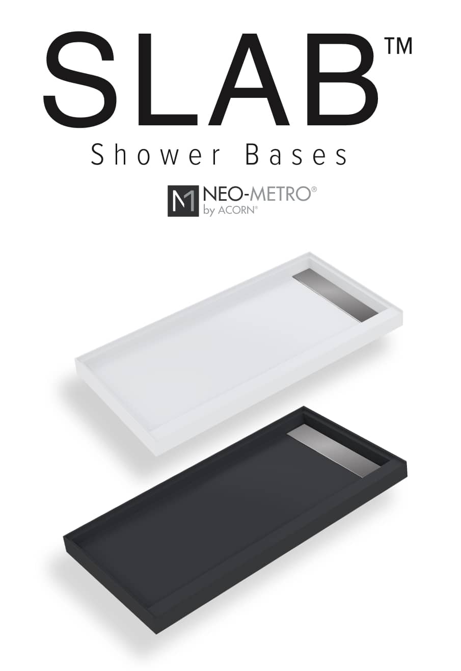 Shower Pans  Low threshold, solid surface shower pans, and shower trays