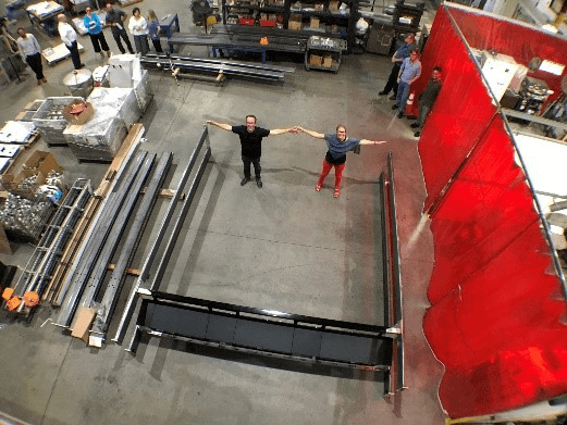 Factory Shot: Engineered Steel Supports + Trap Enclosure Factory Shot: Engineered Steel Supports + Trap Enclosure