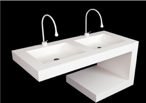 Neo Metro Solid Surface basin and countertop