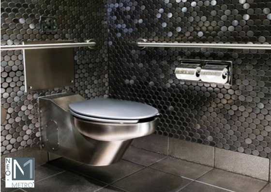 stainless steel toilet in public restroom easy to clean wall mounted stainless steel toilet for commercial public restrooms