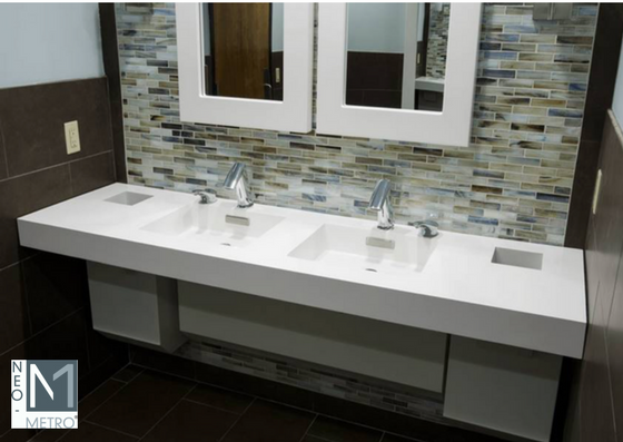 easy to clean console for public restrooms easy to clean solid surface console for public and commercial restrooms