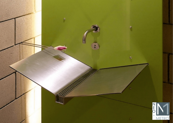 sustainable & eco-friendly custom sink for library eco-friendly custom sink designed to represent an open book