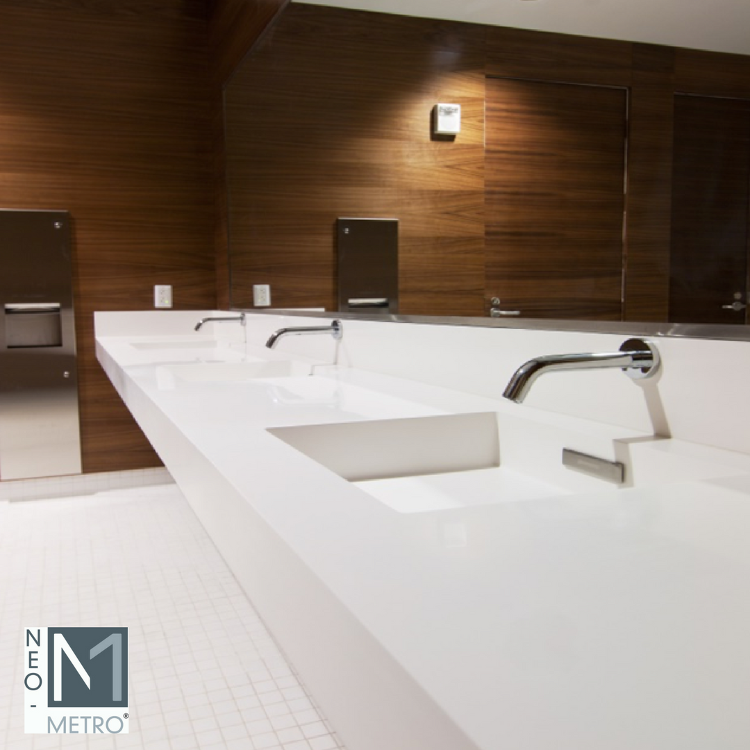 sustainable countertop and basin for public restroom sustainable white solid surface basin and countertop