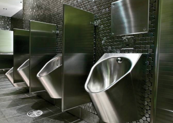 High-efficiency stainless steel urinals