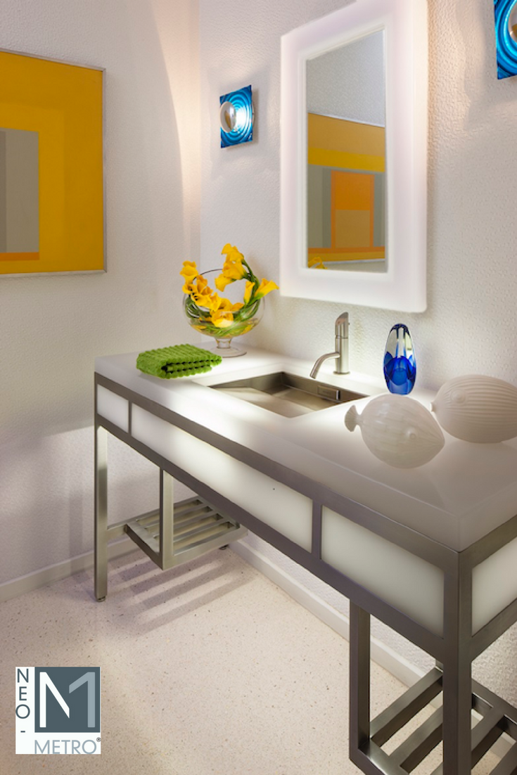 resin countertop with LED lighting easy to repair restroom fixture: resin countertop with LED lighting