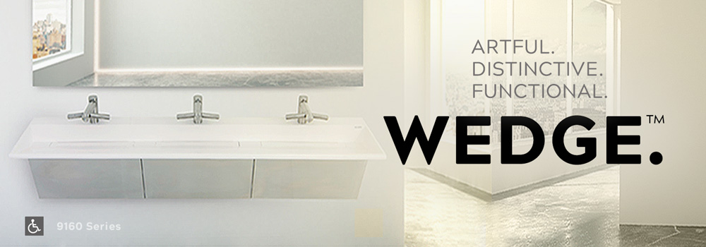 WEDGE Basin - Solid Surface Vanity Tops - Modern Ramp Sinks